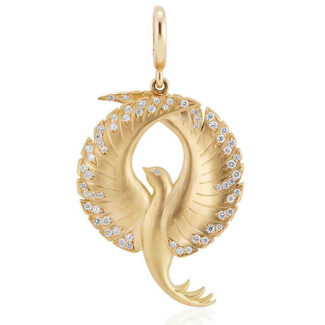 phoenix pave diamond pendant 