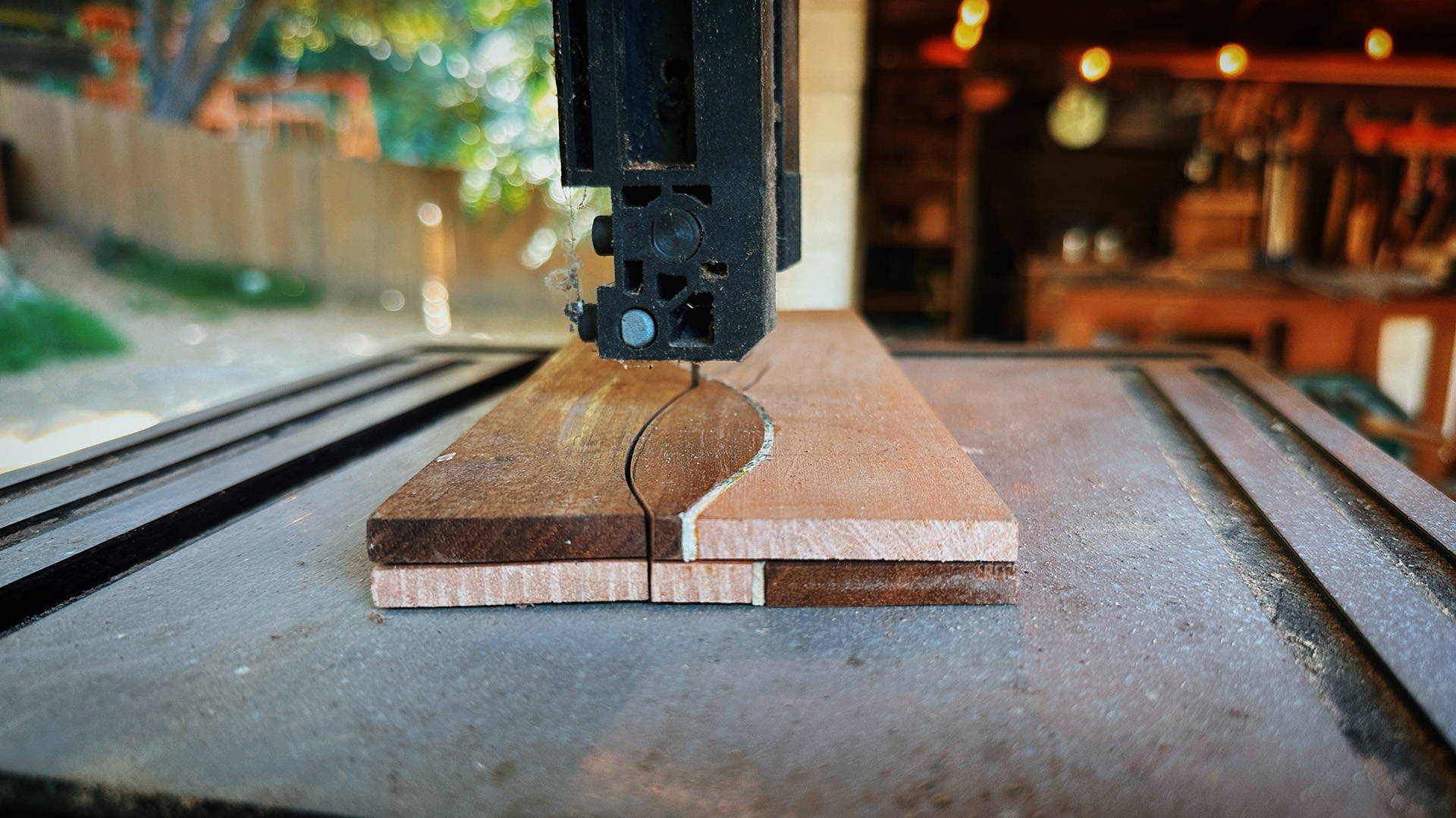 woven wood on bandsaw