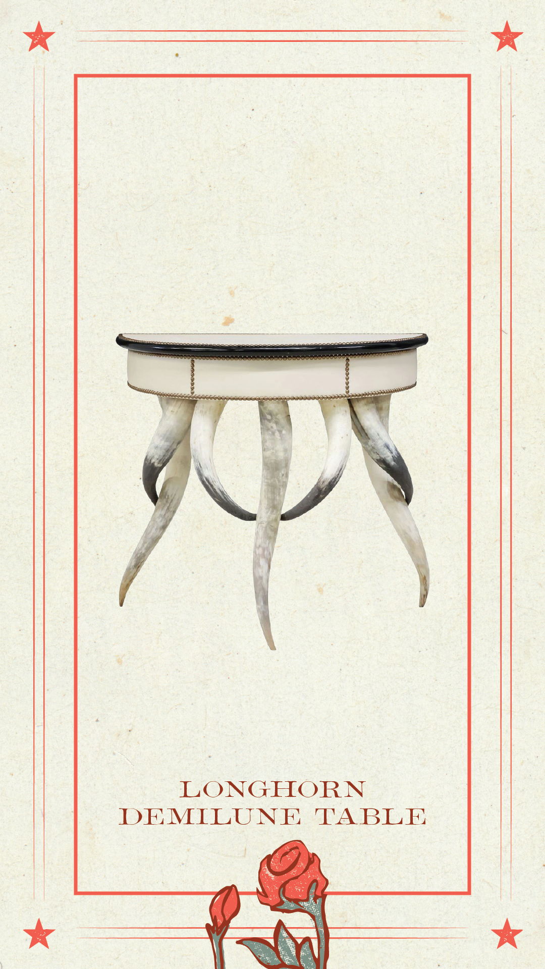 Mother's Day Gift Guide, Longhorn Demilune Table