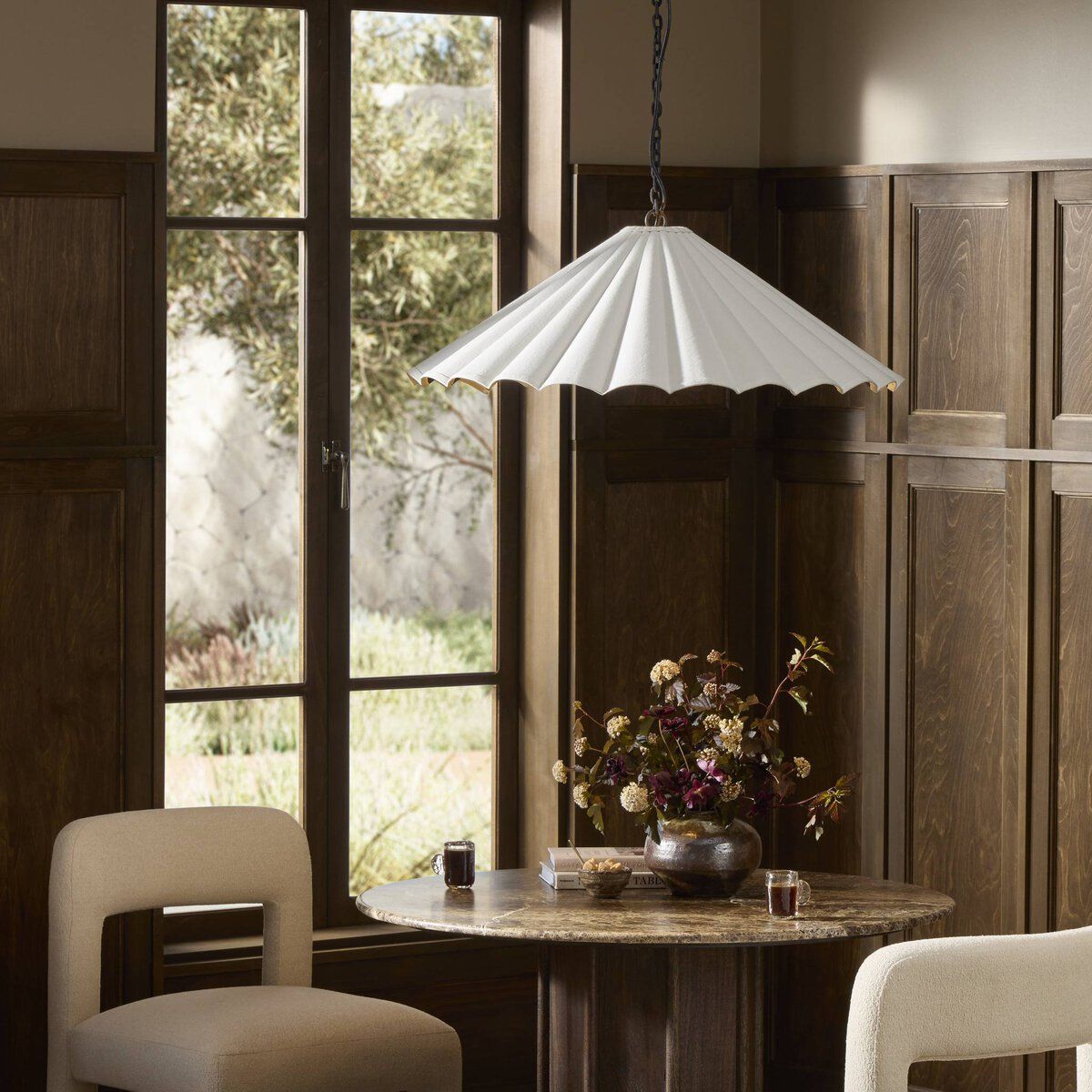 Scalloped Pendant Light