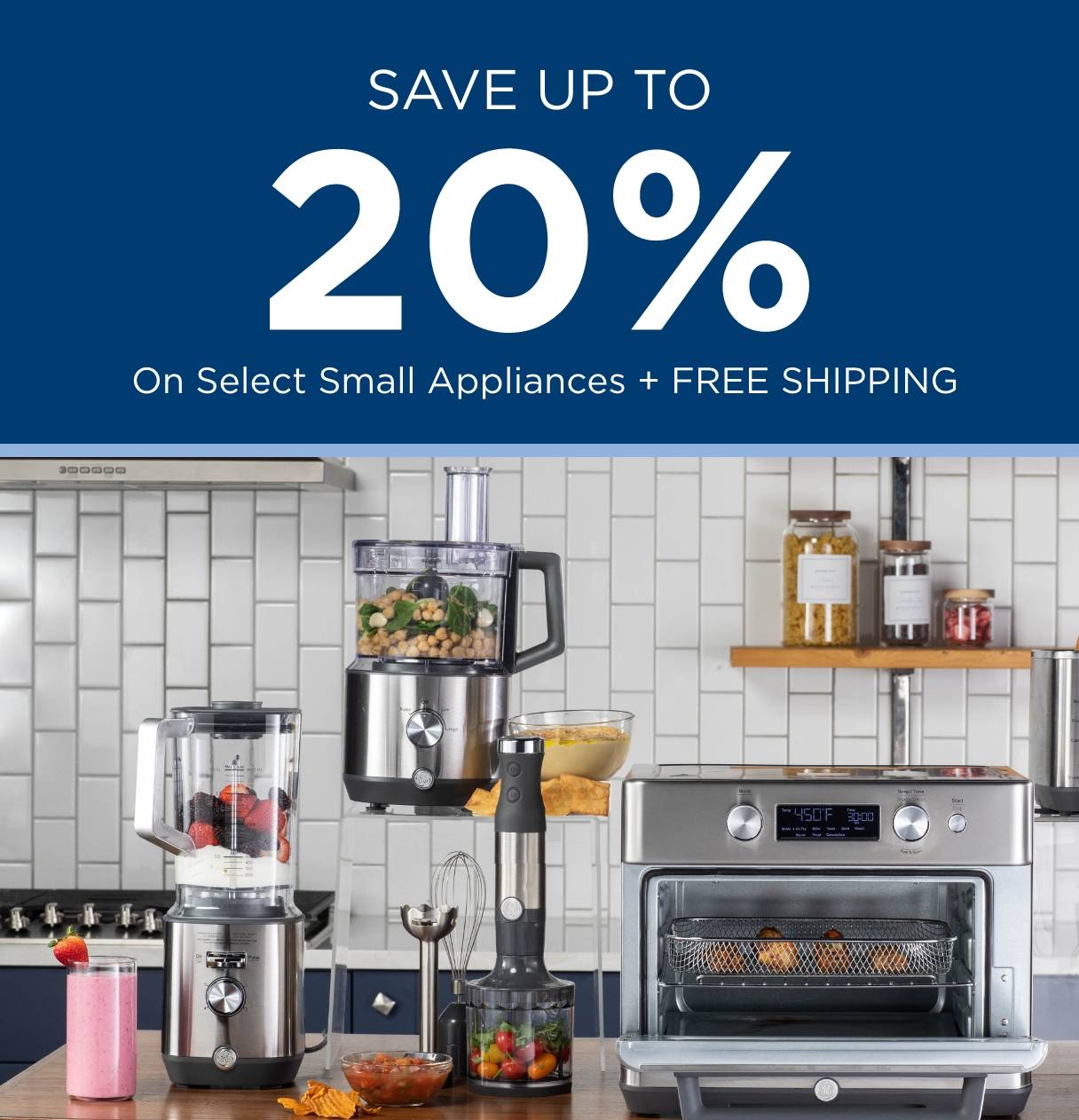 Save Up to 20% on select Small Appliances + Free Shipping on select small appliances