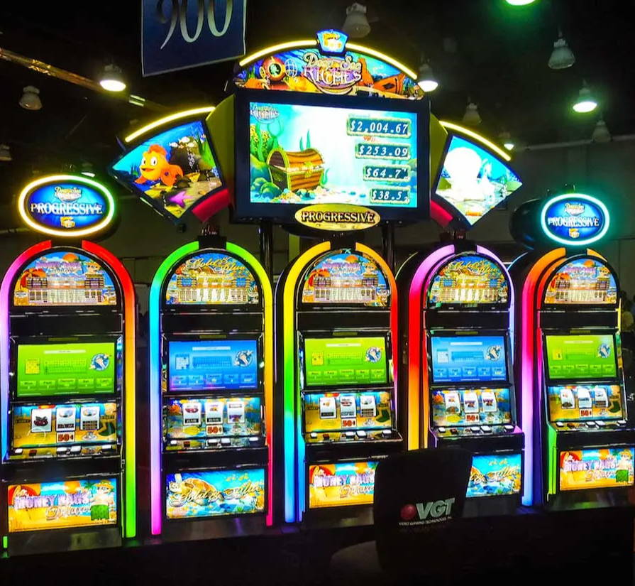 Casino machines lighting using LED strip lights