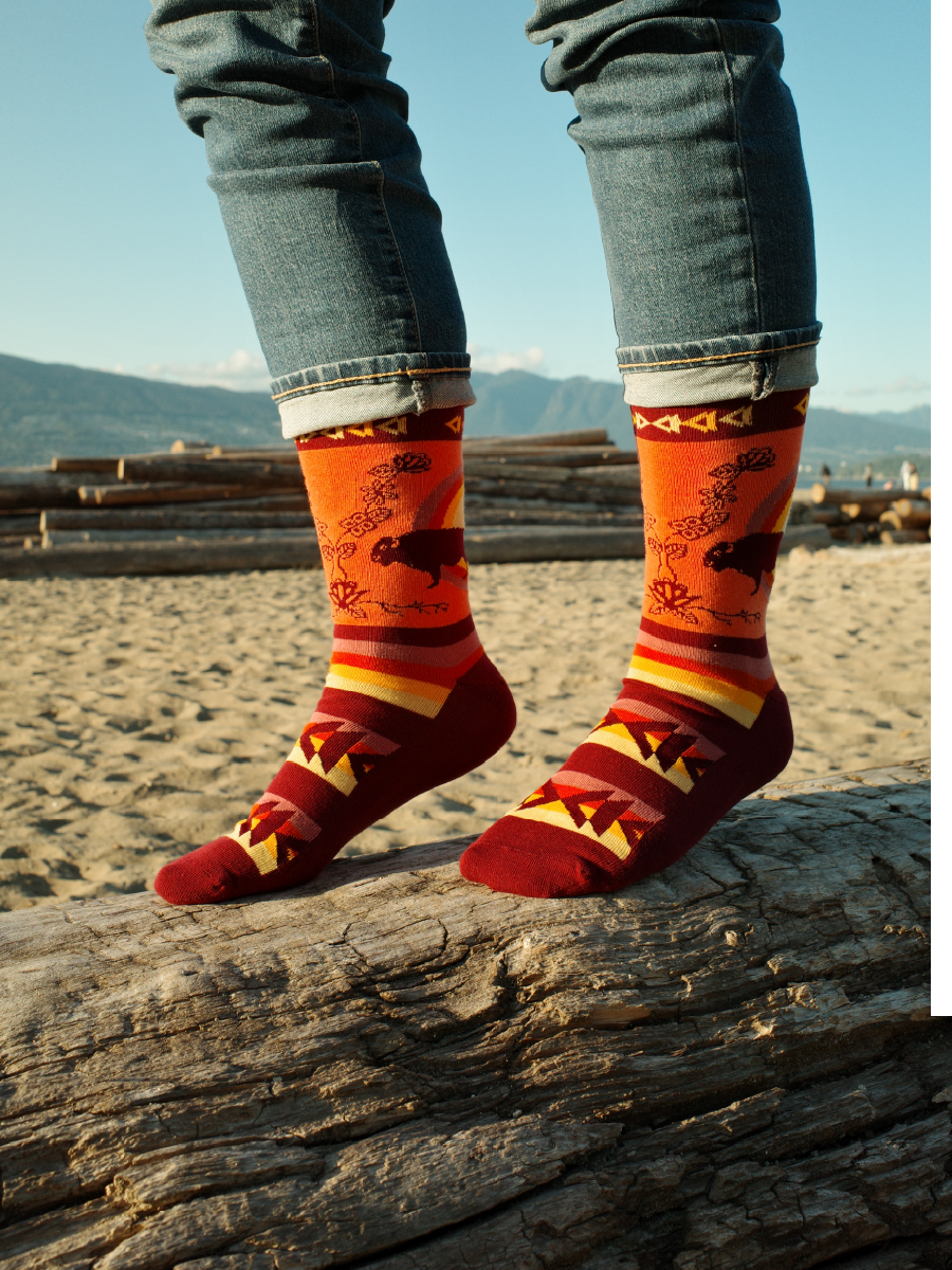 Buffaloes Art Socks by Storm Angeconeb
