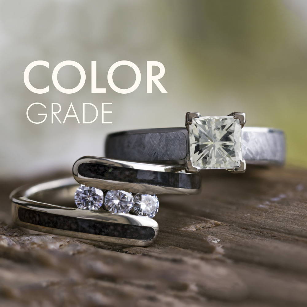 How is diamond color graded?