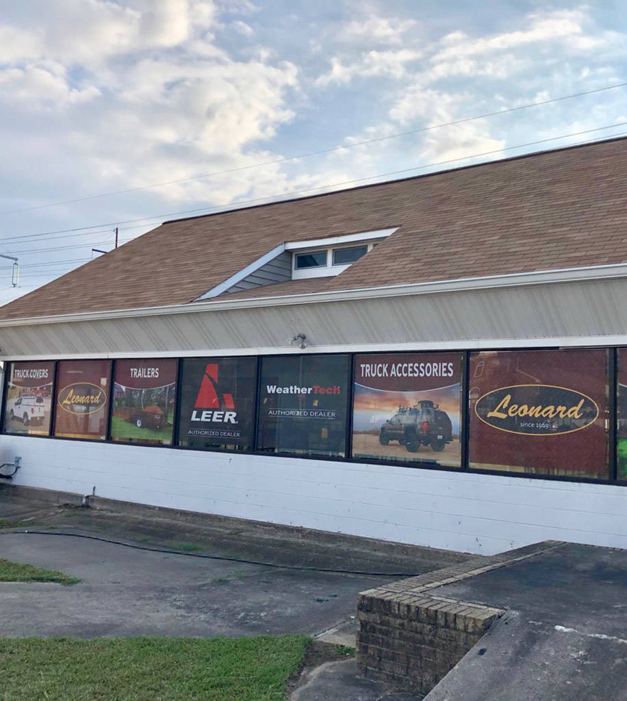 store front of Leonard Buildings & Truck Accessories, Fredericksburg, VA