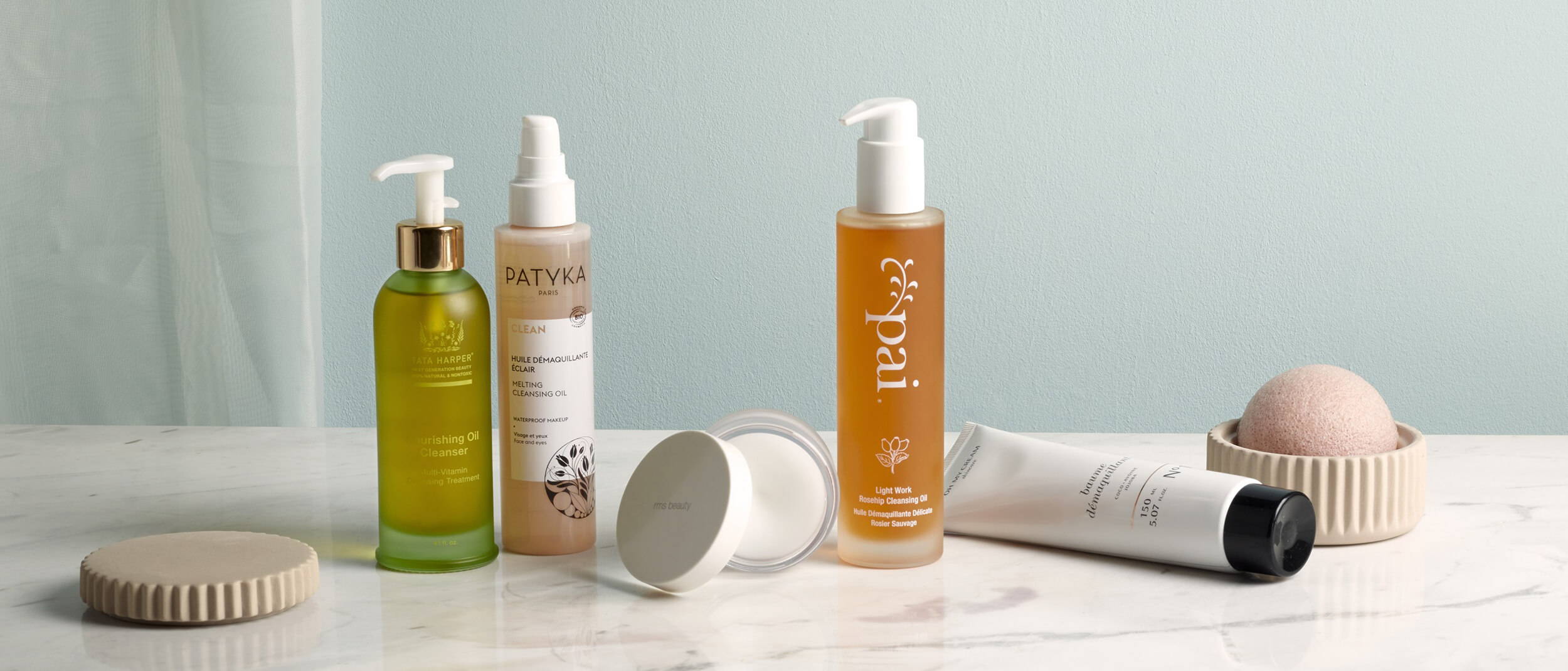 Nourishing Cleansing oil Tata Harper, Lightning Cleansing Oil Patyka, Delicate Wild Rose Cleansing Oil Pai Skincare, Make-up Remover Balm Oh My Cream Skincare 