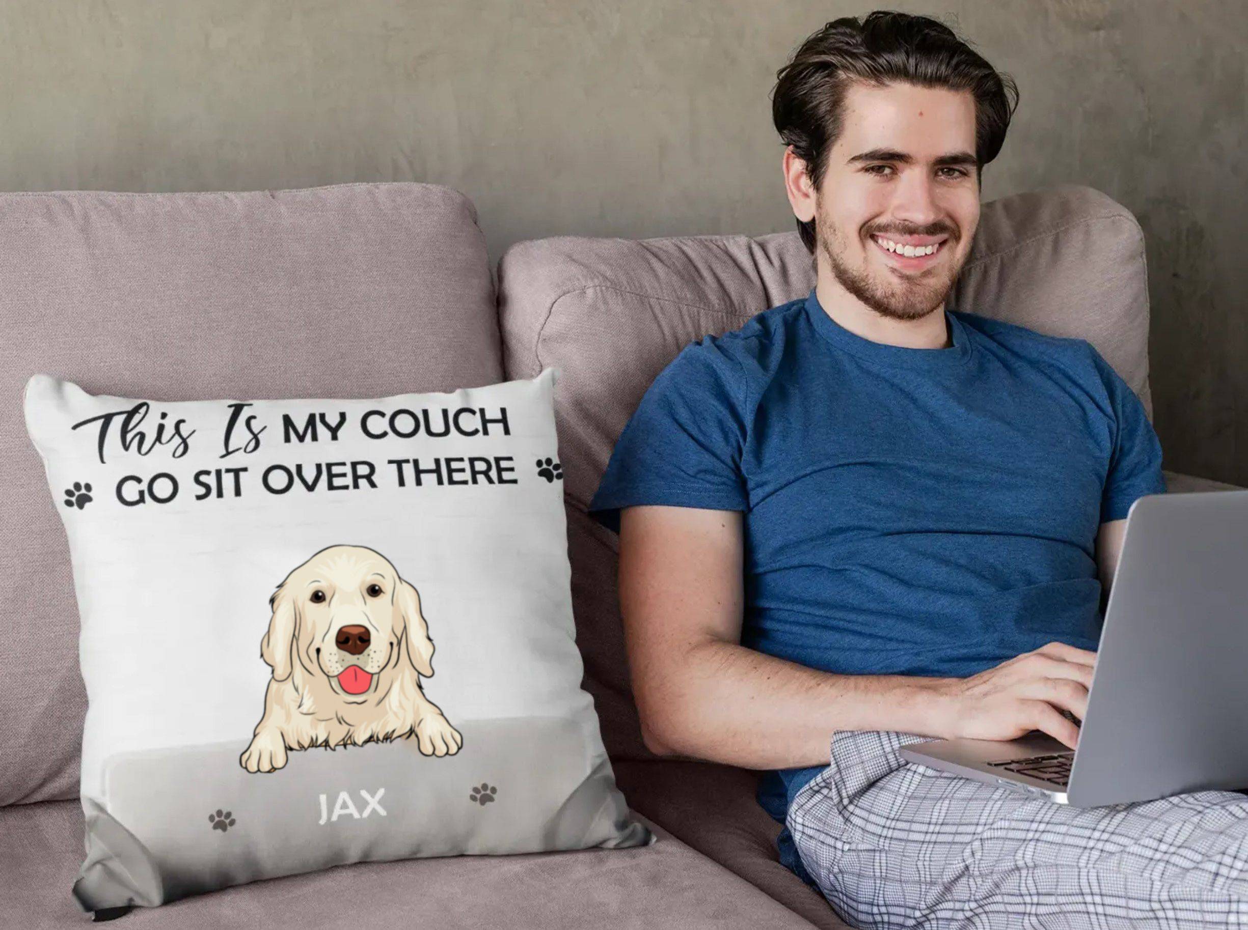 golden retriever personalized pillows