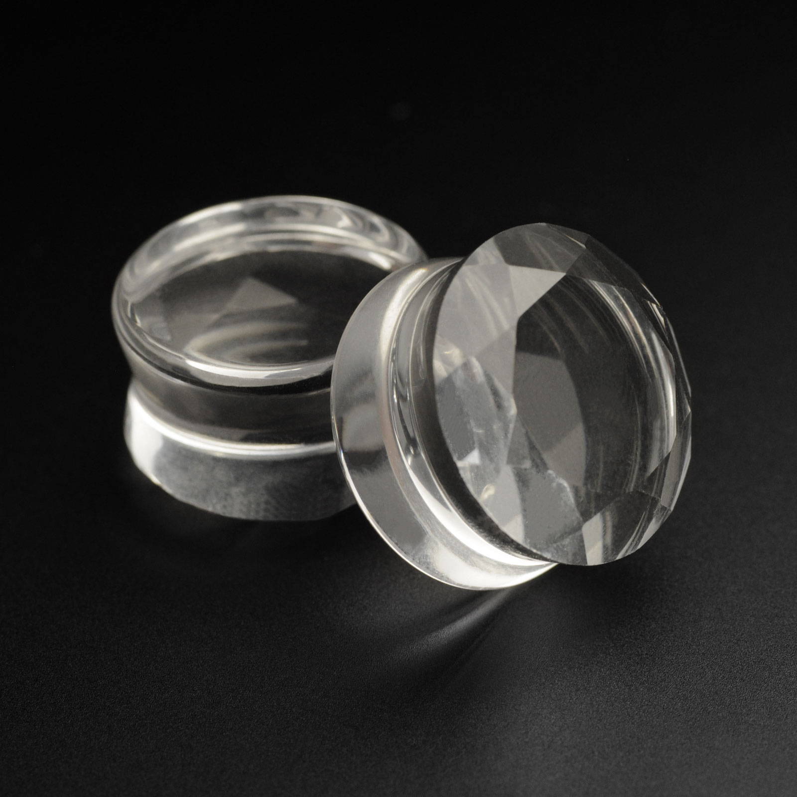 Faceted Glass Plugs