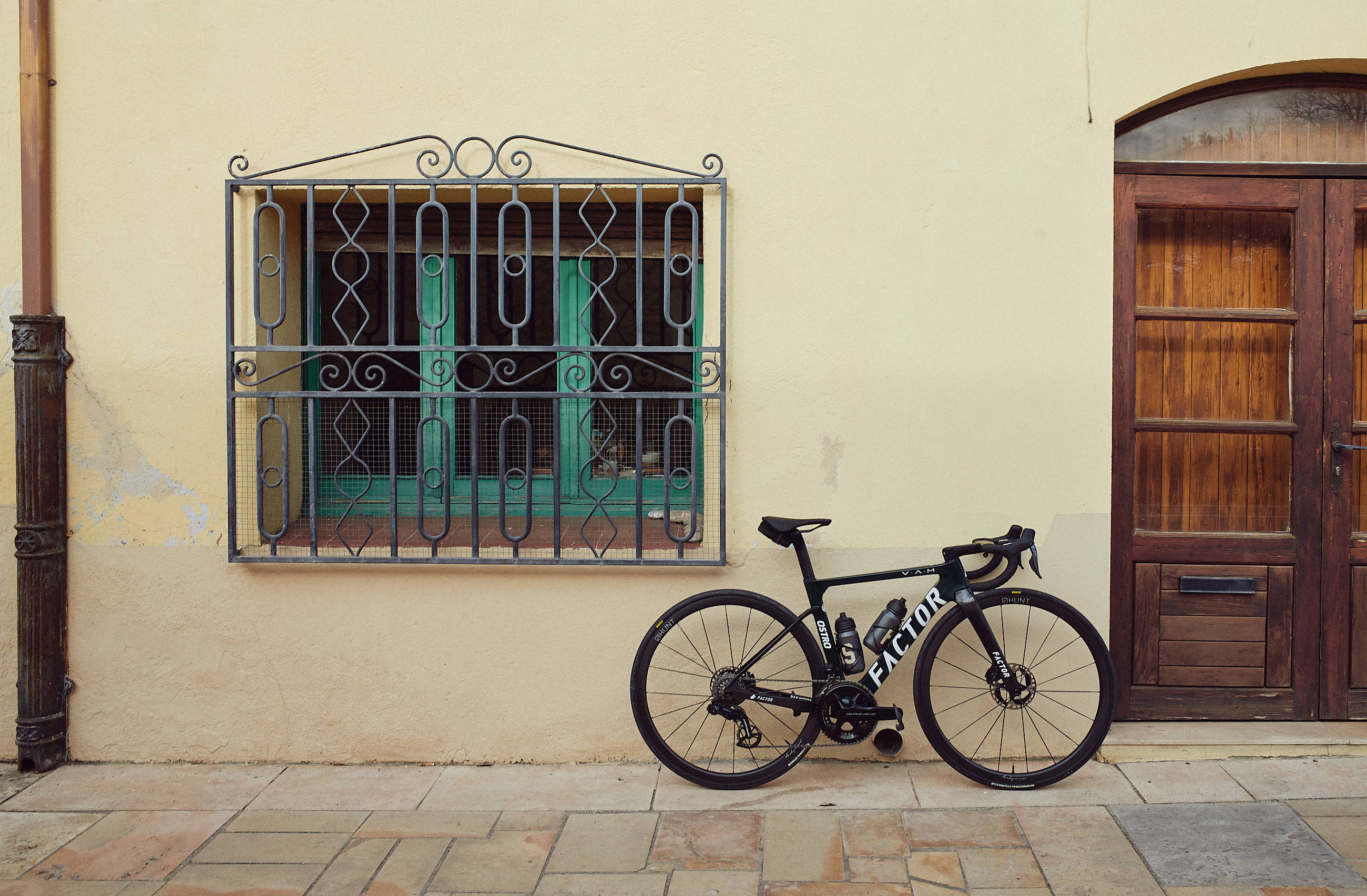 Factor road bike against a wall