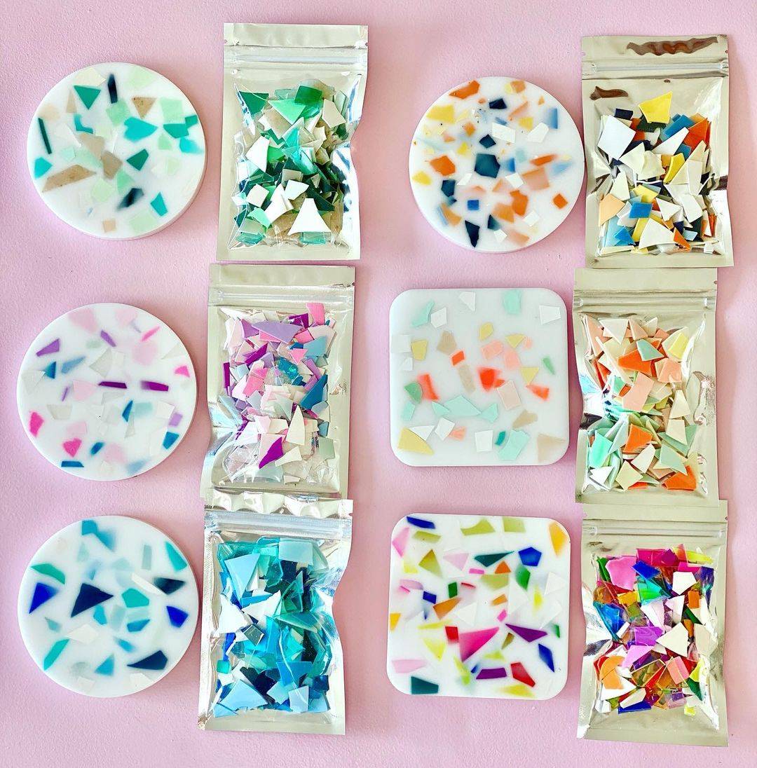 Make Your Own Terrazzo Eco Resin Coaster Kit By Badger and Birch