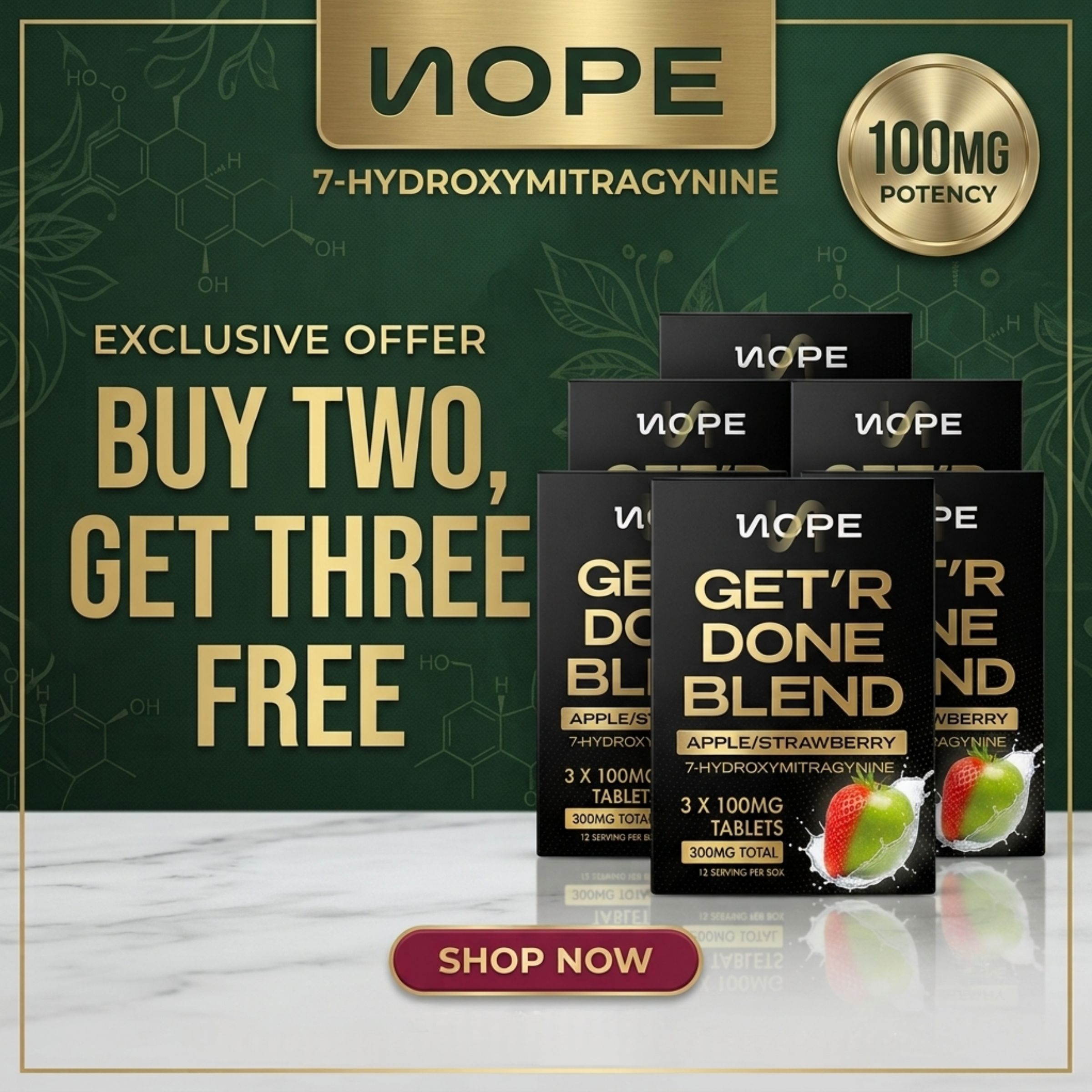 Promotional image for NOPE product with special offer details.