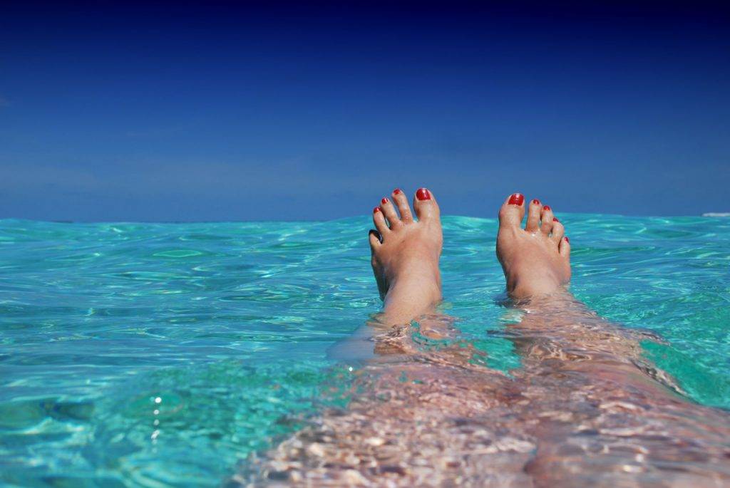 Woman's Feet In The Water 