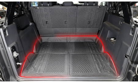 IAG I-Line Molded Trunk Mat for 2021+ Ford Bronco Four Door - Outlined