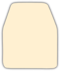 A plain, light-colored abstract shape on a black background.