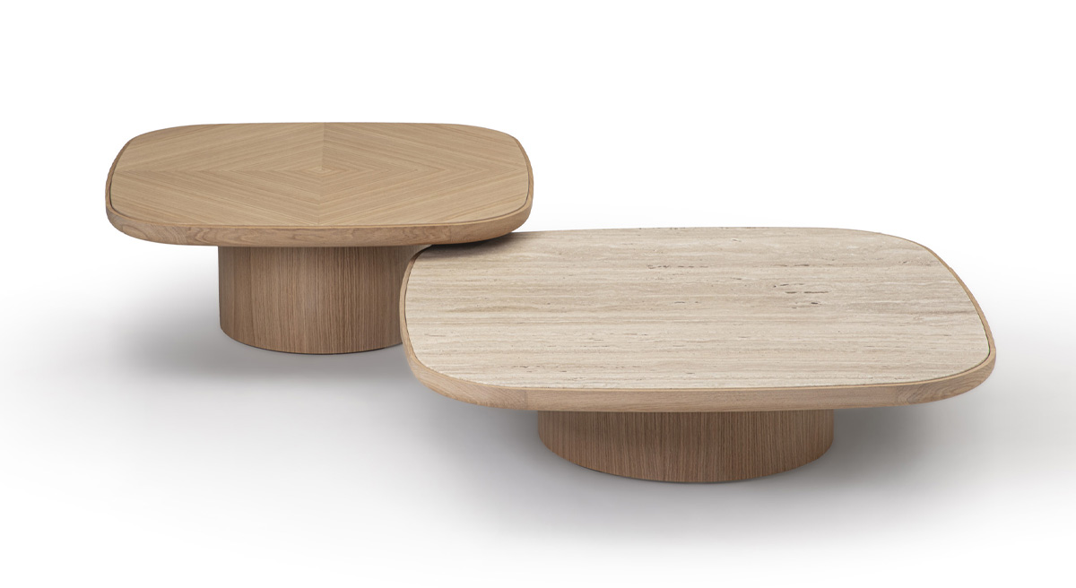A minimalist wooden table with four sturdy legs.
