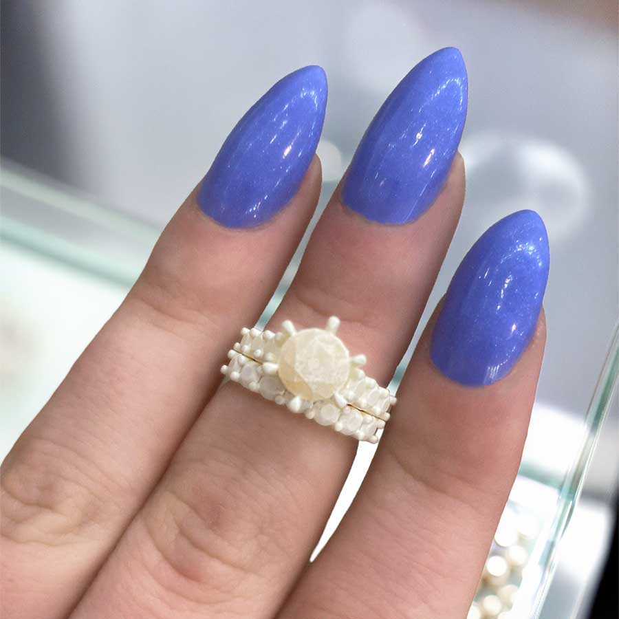Wax model for casting of an engagement ring