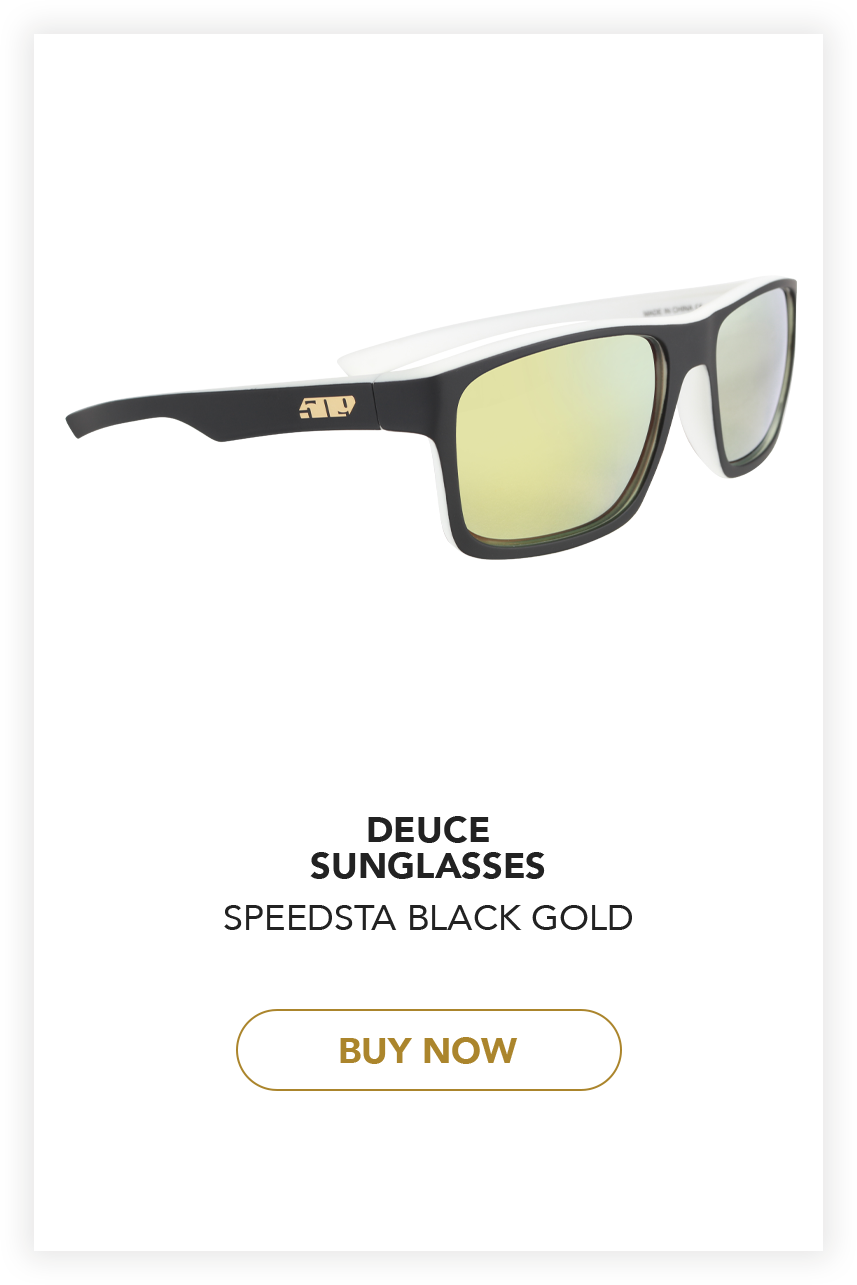 Deuce Sunglasses in Speedsta Balck Gold