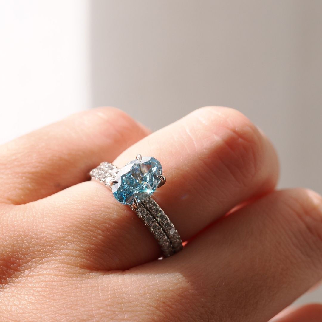 Blue Oval on Hand