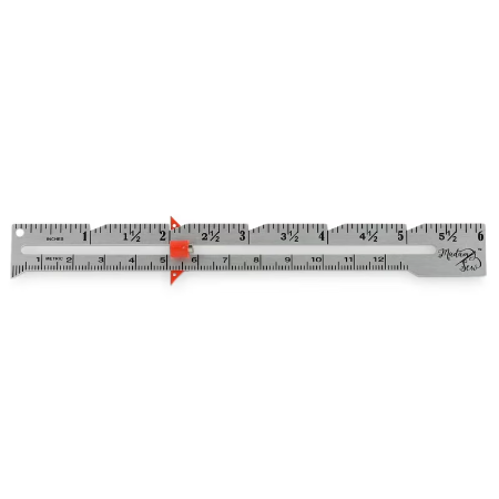 Seam Gauge with Sliding Guide