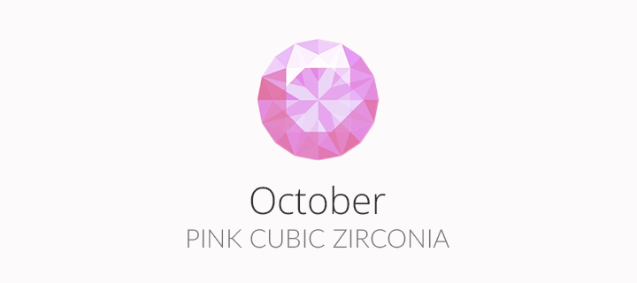 October - Pink Cubic Zirconia