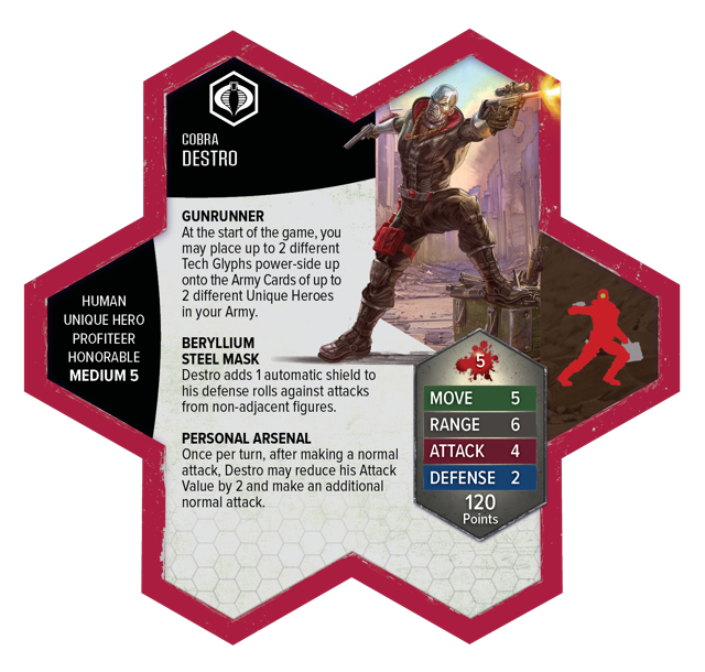 Destro army card