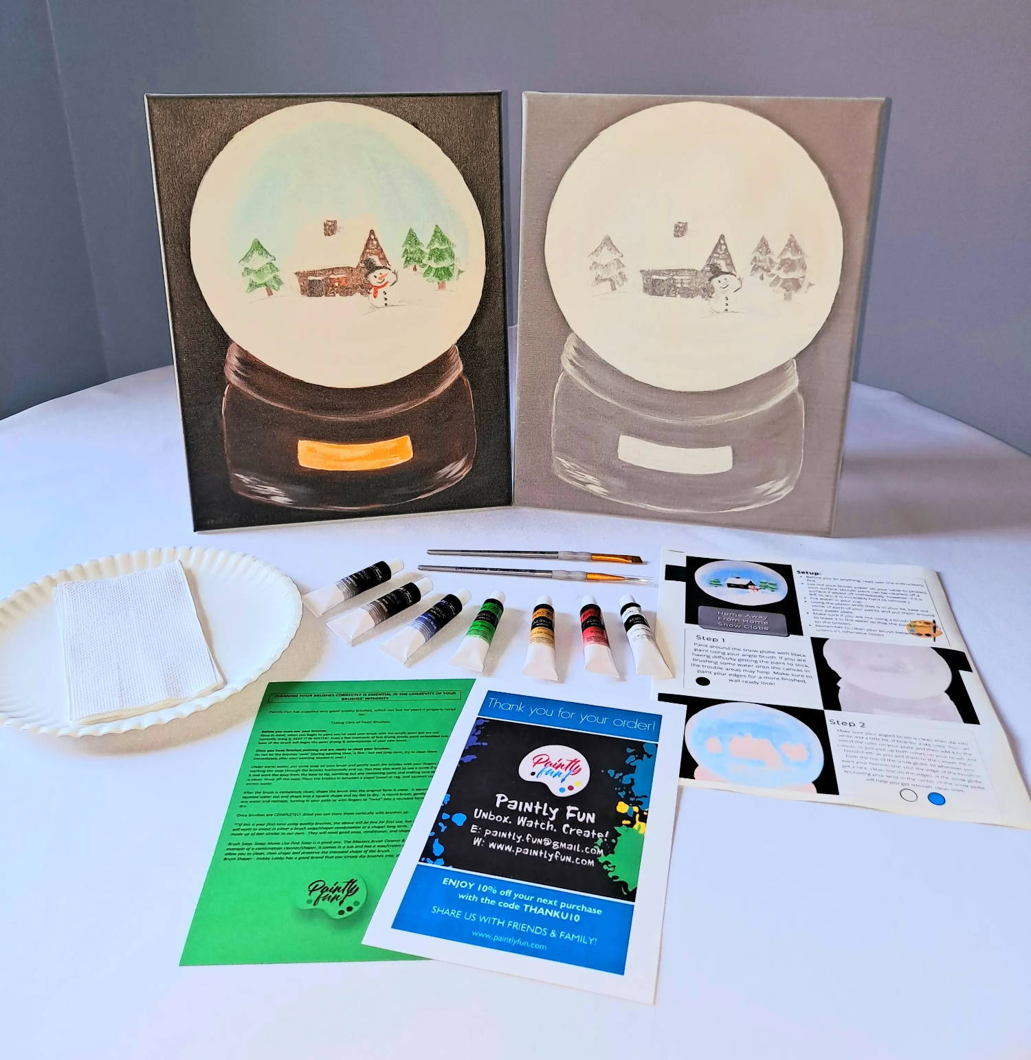 Home Away From Home Snowglobe Painting Kit 