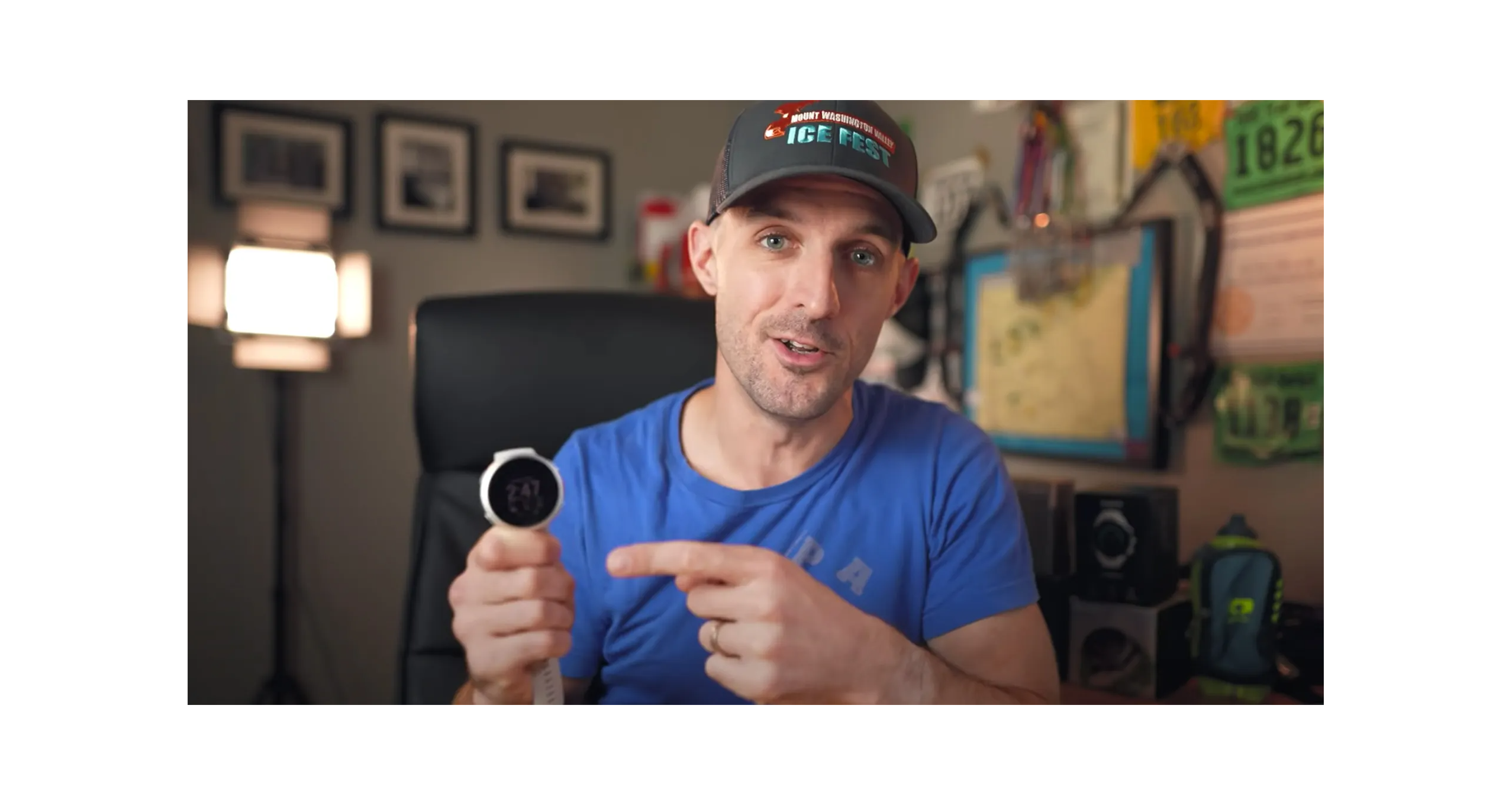 Dave from Chase the Summit with a Polar Vantage V2 he's reviewing
