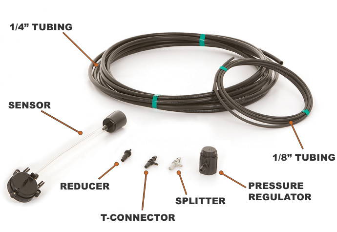 Diagram of parts that come with the Automatic Watering System