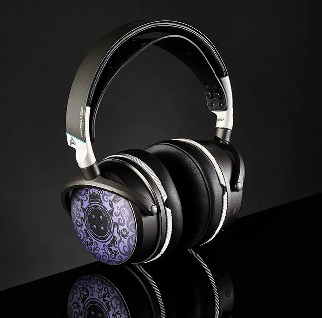 ReSkin cup on a Maxwell 2 in three-quarters view with an intricate purple beetle design.
