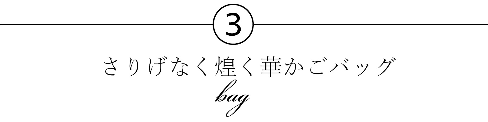 3 さりげなく持てるバッグ