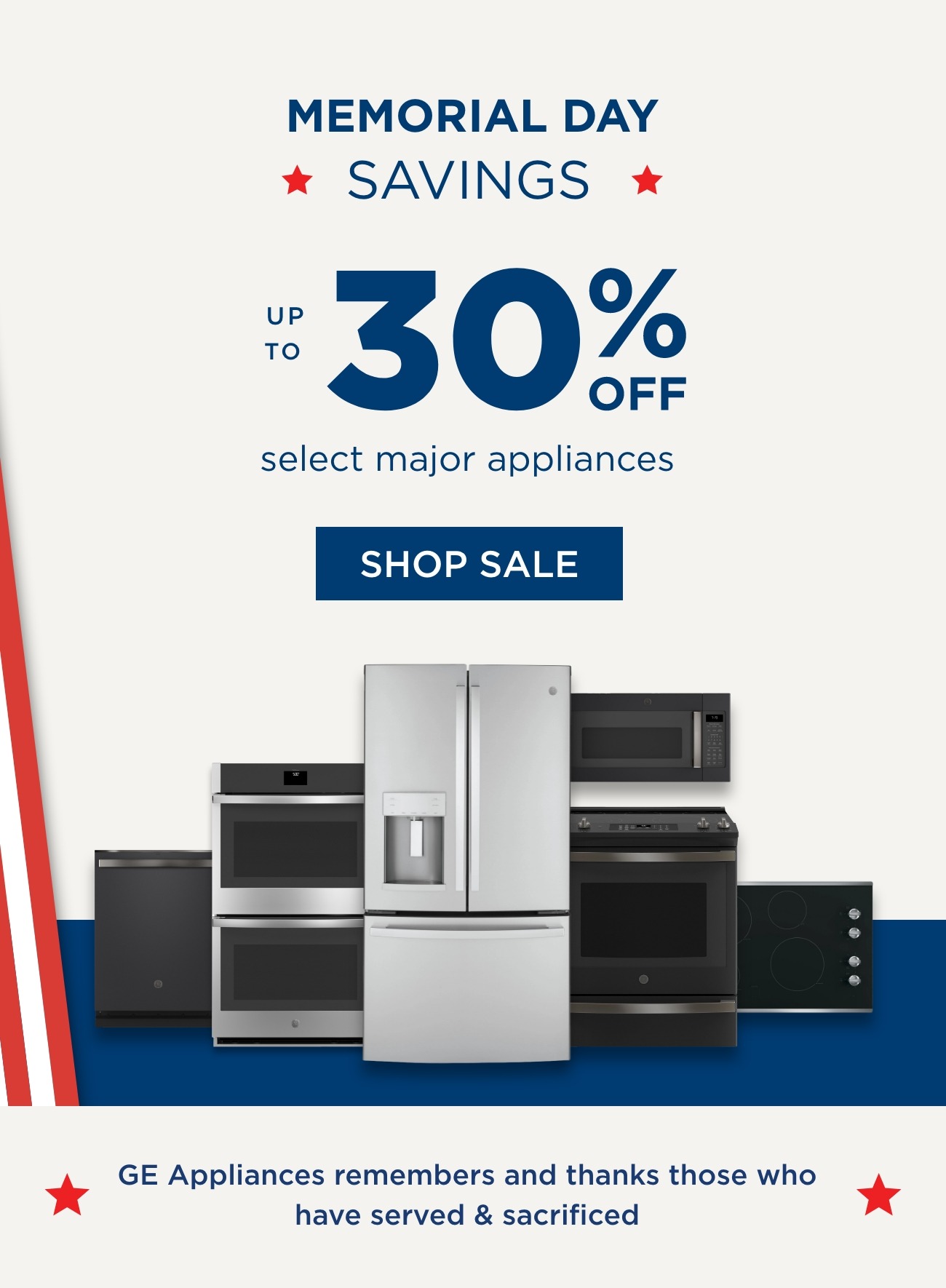 Memorial Day Savings - up to 30% OFF select major appliances