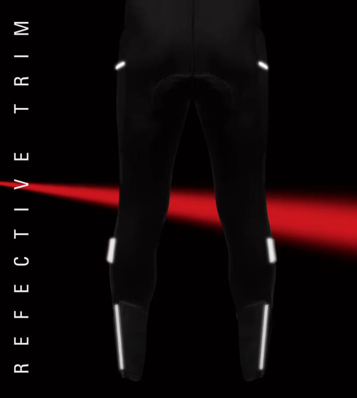 Reflective elements on cycling apparel
