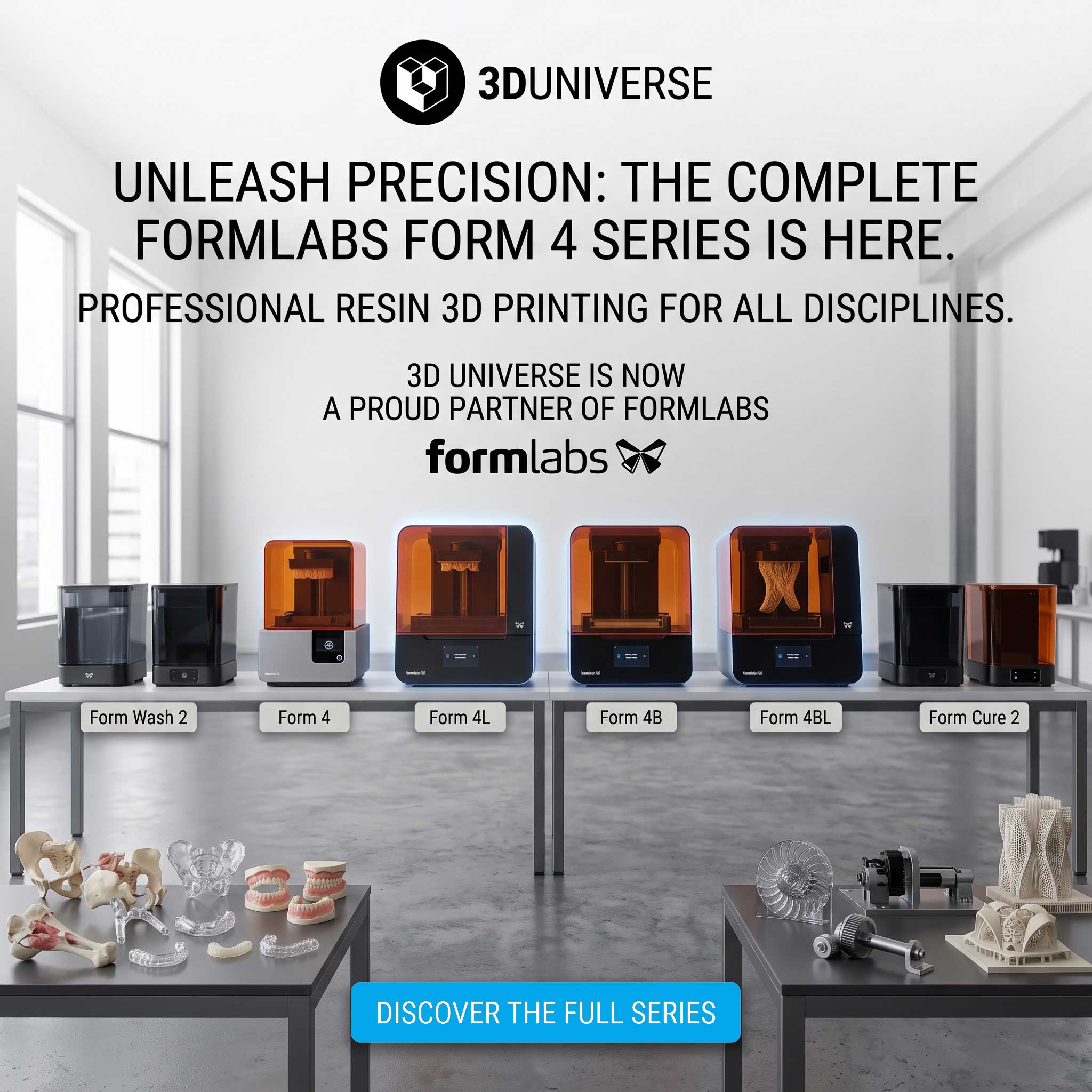 Professional SLA resin 3D printers from Formlabs