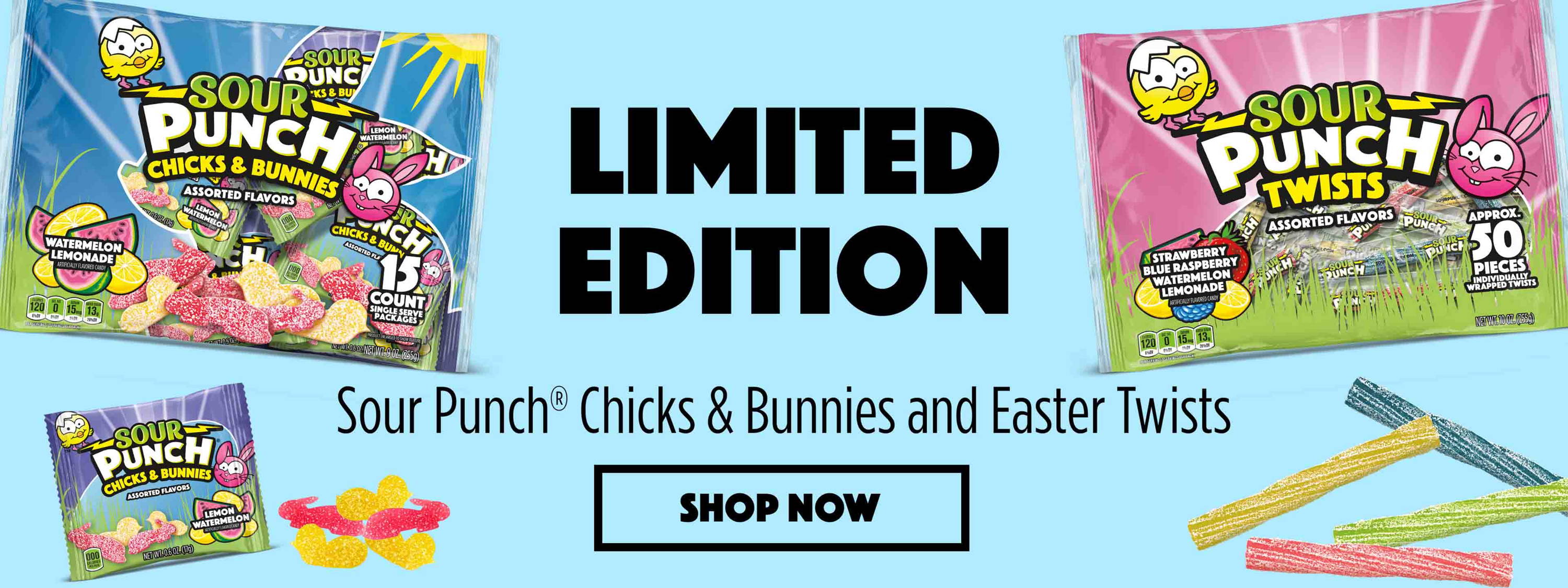 LIMITED EDITION Sour Punch Chicks & Bunnies and Easter Twists