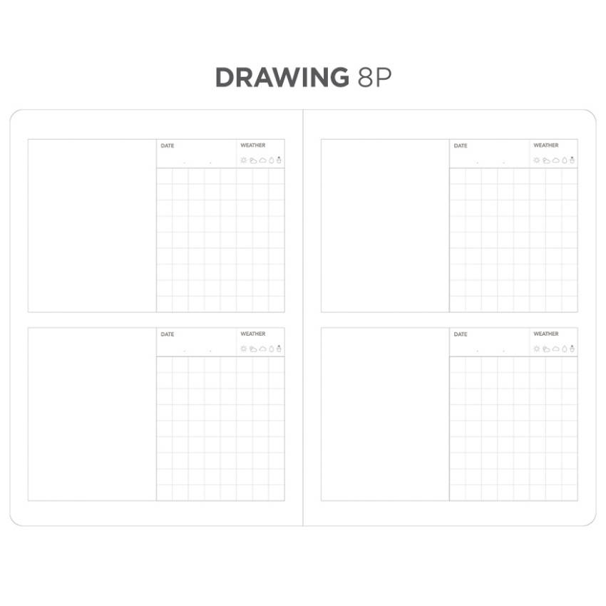 Drawing note - After The Rain 2020 Dot your day weekly dated diary planner