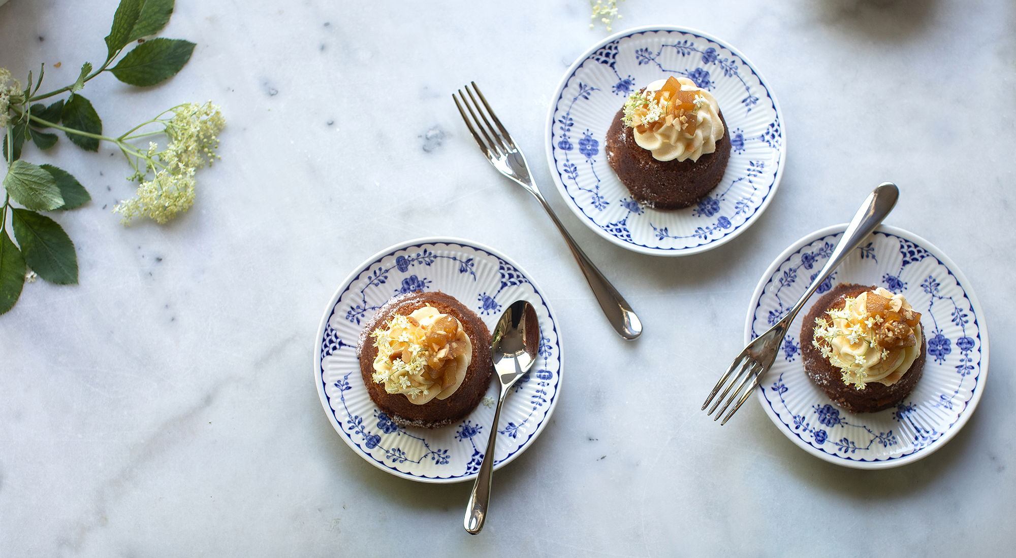 Pear, Elderflower and Earl Grey Tea Cakes