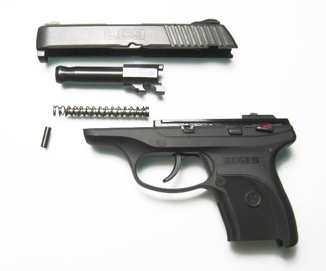 Disassembled Ruger LC9