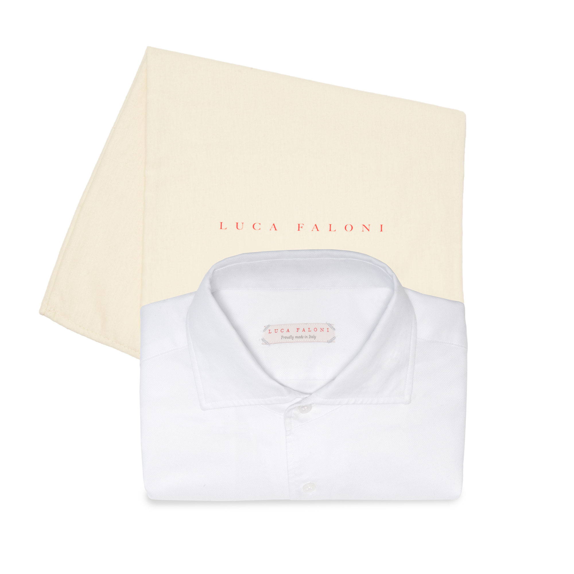 Luca Faloni Classic White Oxford Cotton Shirt Made in Italy