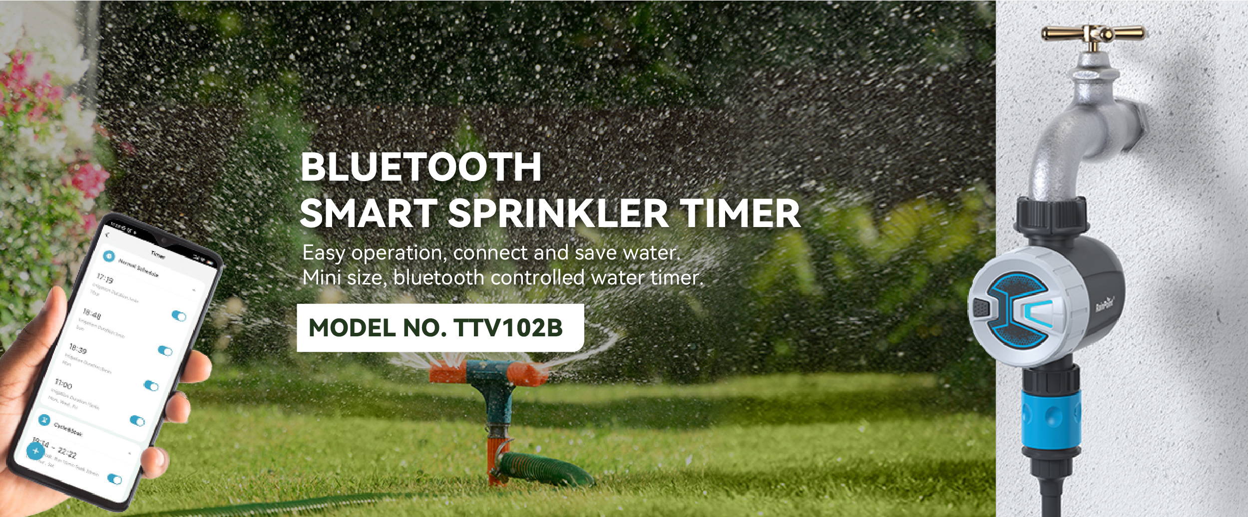 RainPoint TTV102B Bluetooth Smart Sprinkler Timer
