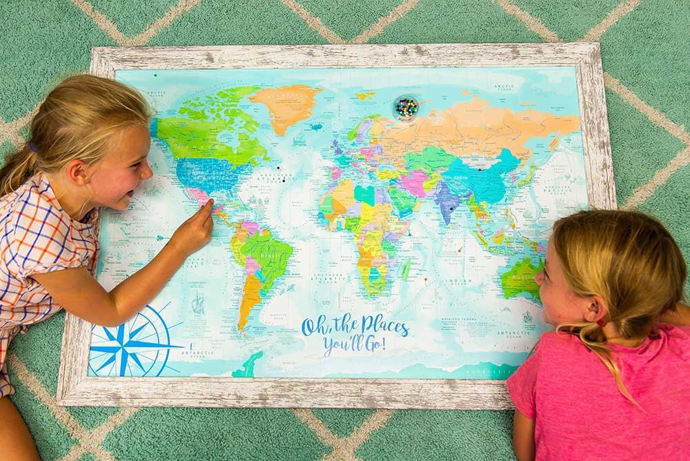 world map for kids