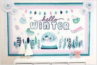 Hello Winter Classroom Seasonal Bulletin Board Set