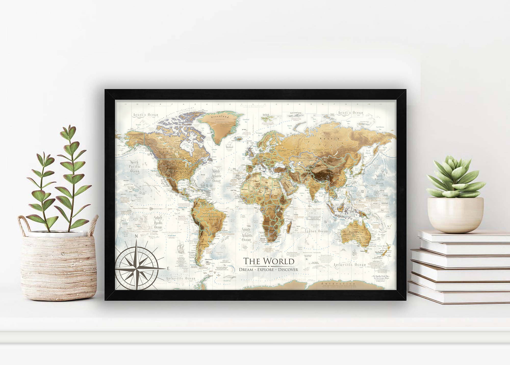 antique looking world map for all