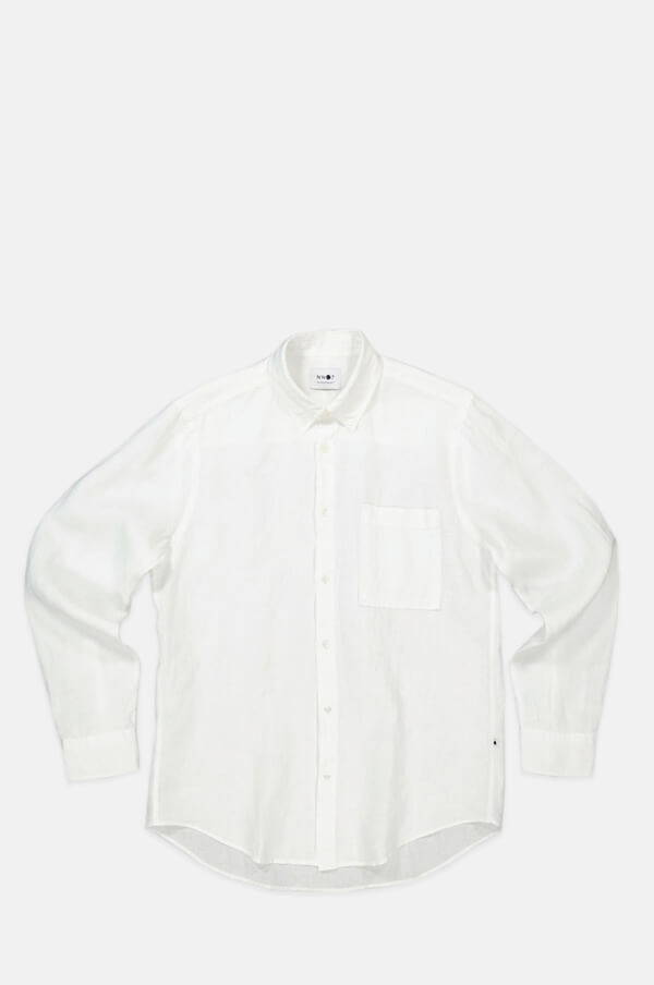 The NN07 Arne BD Shirt in White.
