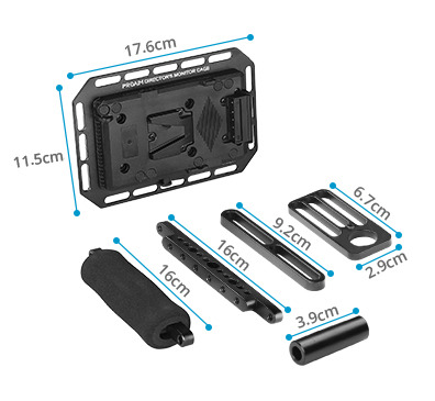 Proaim Director's Cage for 4”-7” LCD Camera Monitors | With V-Mount Plate