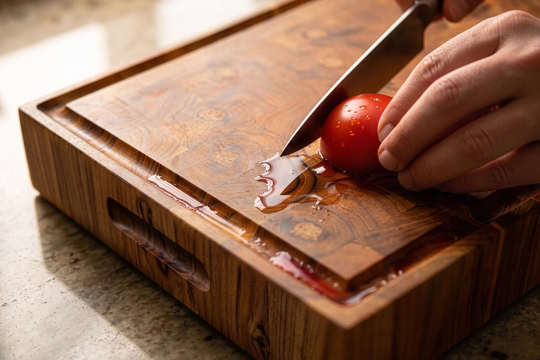 RYFA Handcrafted Teakwood End Grain Chopping Block