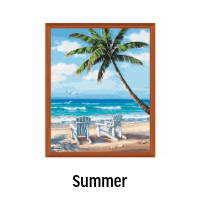 Summer. Image: Adbrain Paradise Beach Paint by Number Kit.