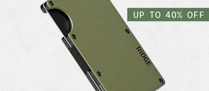 Green wallet with discount text 