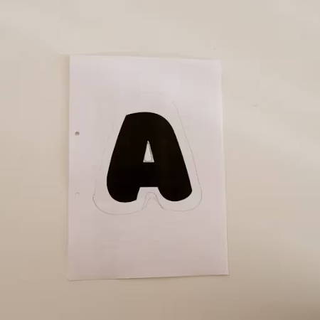 Printed letter A