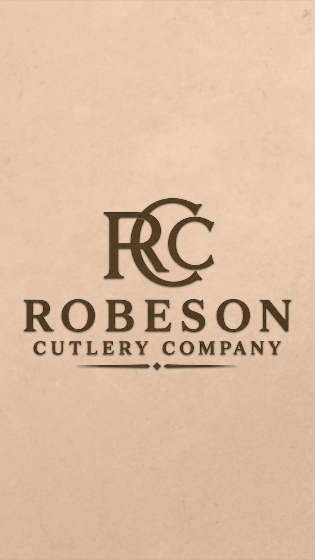 Robeson Cutlery Company logo on a textured background.