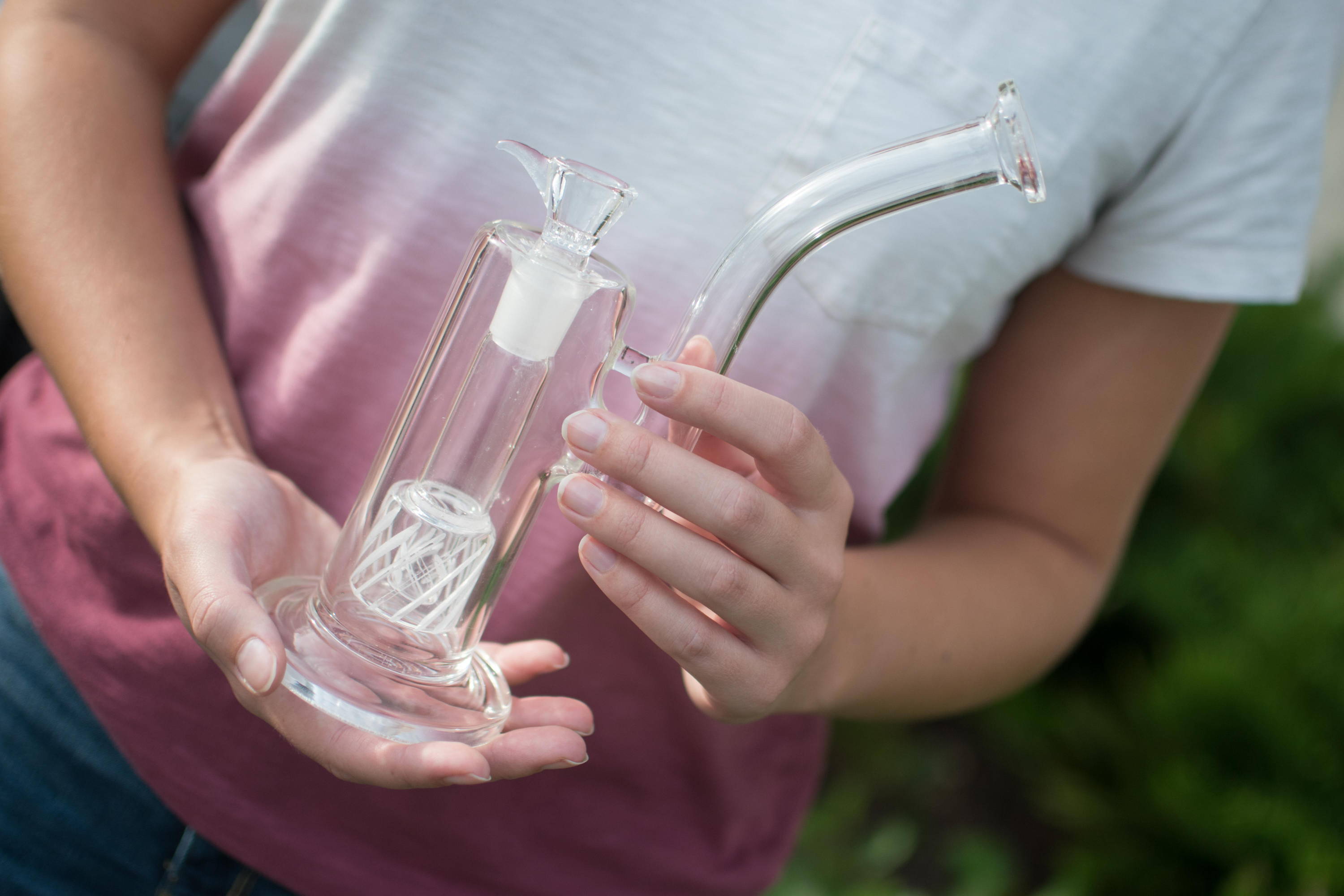 Boo Glass Upright Bubbler is jaw dropping